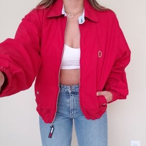 Vintage Tommy Hilfiger jacket 90s harrington red
